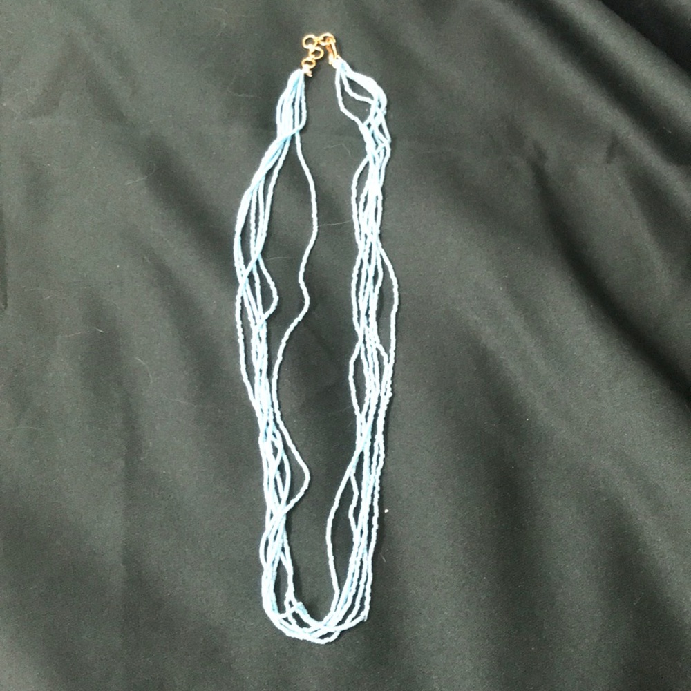 light blue bead necklace